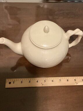 Johnson Brothers Embossed Flowers Creamware Teapot and Lid